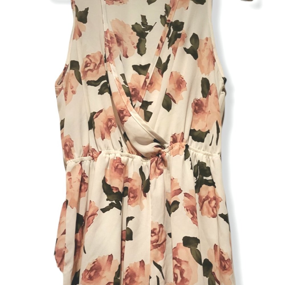 AUDREY3+1 SLEEVELESS LIGHT ROMPER WITH ROSES